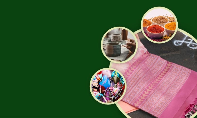 Shop local Indian handicrafts, textiles and spices