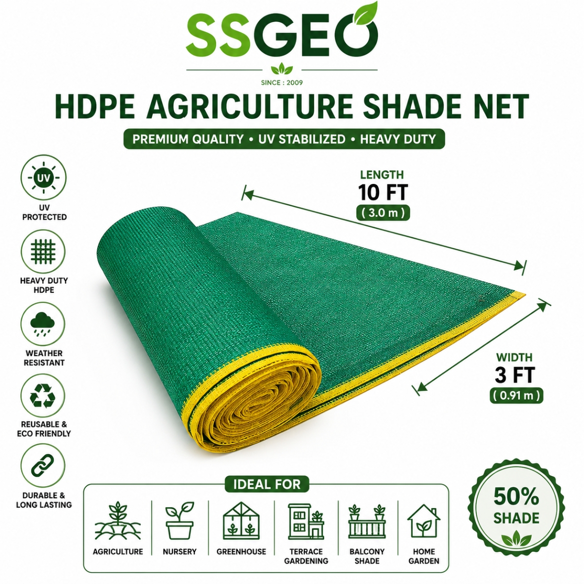 SSGEO HDPE Agriculture Shade Net