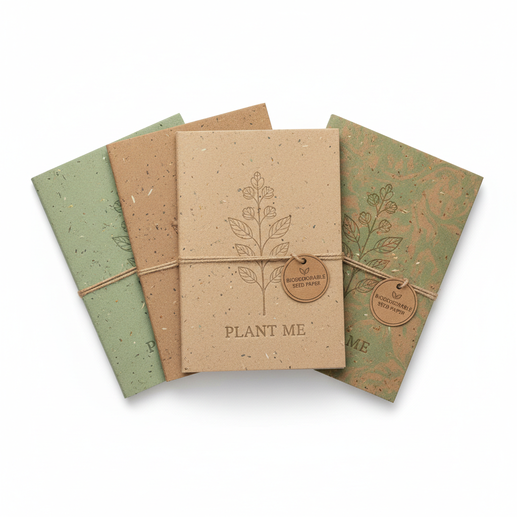 Plantable seed paper notebooks set of 3